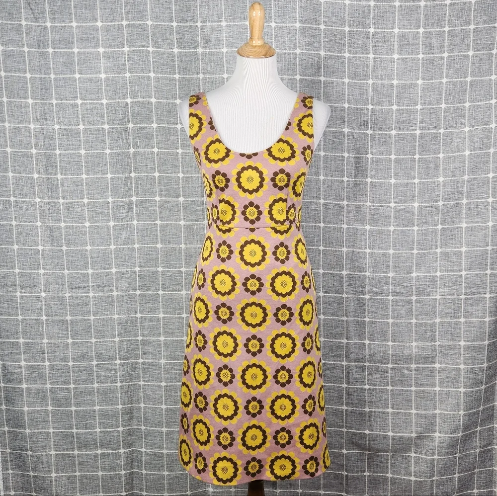 Kate Spade Geo Floral Jacquard Dress in Strawberry Mochi
